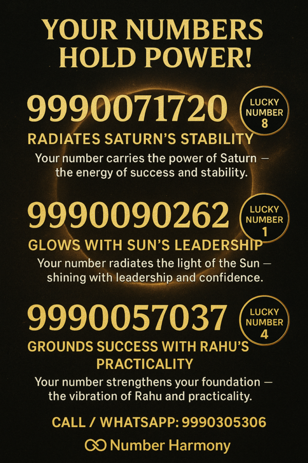🌟 Your Numbers Hold Power! 9990071720 🌟9990090262 🌟9990057037🌟